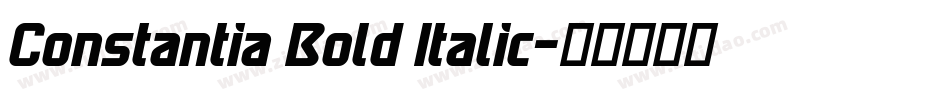 Constantia Bold Italic字体转换